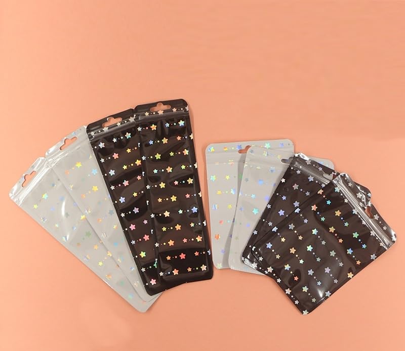 Amazon.co.jp: ジップロック包装袋 クリアフロント プラスチック星ホロ